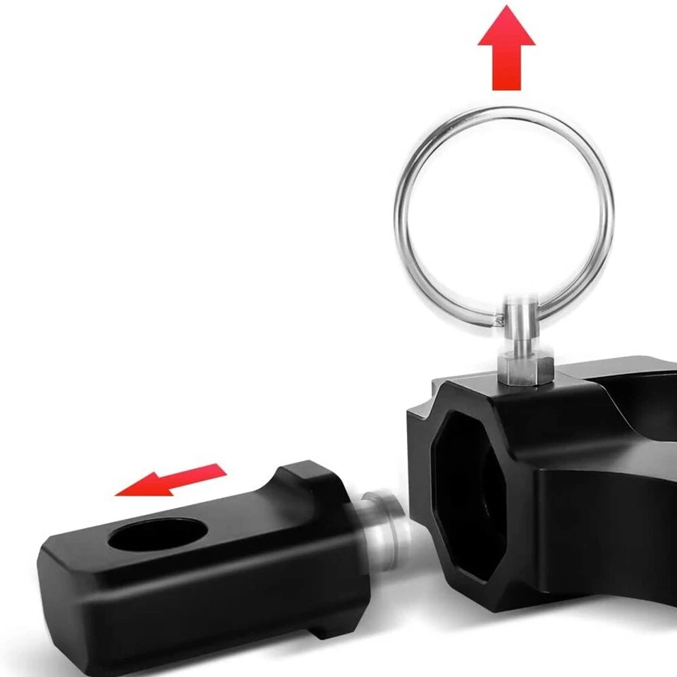 Rotatable UTV ATV Flag Pole LED Light Whip Antenna Holder Clamp Mounting Bracket - Image 4 of 4