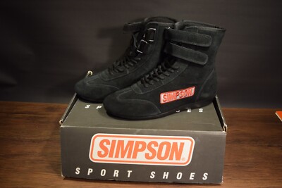 Simpson Racing 28100BK Stealth Sprint Shoes Black Size 10 Circut Pro  BOX