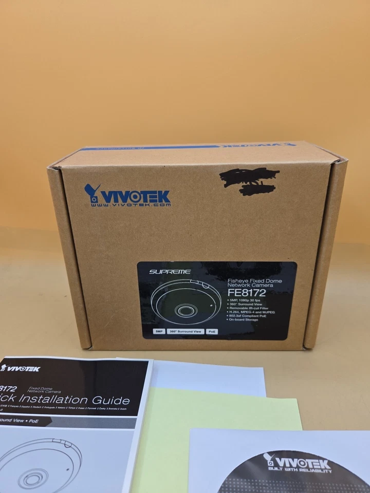 Vivotek FE8172 Network camera IP 5 MP 360 Degrees White New Open Box - Image 2 of 4