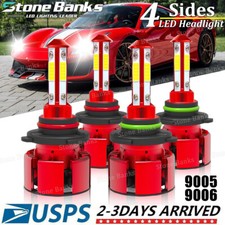 90059006 Led Car Headlights Kit Bulbs High Low Beam 6000k Bright White 2 Pairs 90059006 Led Car Headlights Kit Bulbs High Low Beam 6000k Bright White 2 Pairs