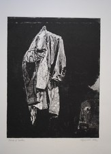 ACQUAFORTE ORIGINALE DI RENZO VESPIGNANI  "NELL'ARMADIO " 1971