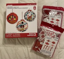 Christmas Ornament Craft Kit And Two Bags Of Christmas Foam Stickers Never Open