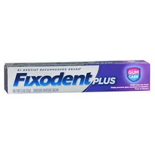 Plus Denture Adhesive Cream Gum Care 2 Oz By Fixodent