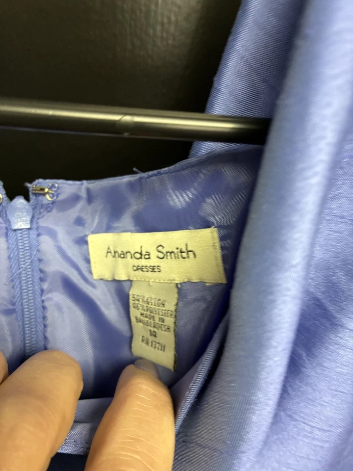 Ladies Amanda Smith Dresses Shimmering Lilac Short Dress - Size 14 - Image 4 of 4