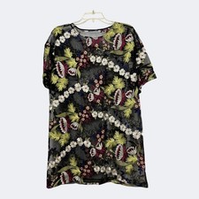 Zara Dress Womens Medium Multicolor Sheer Floral Embroidered Mesh Overlay Shift