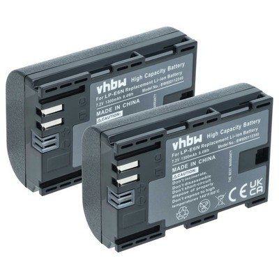 2x Akku für Canon EOS 5DS 5DS R 5D Mark III 5D Mark IV 5D Mark II 1300mAh 7,2V