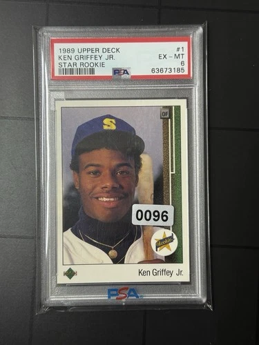 1989 Upper Deck Star Rookie #1 Ken Griffey Jr Mariners RC HOF PSA 6 EX-MT