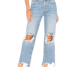 Free People Maggie Straight Distressed Ankle Jeans Women  s Size 29