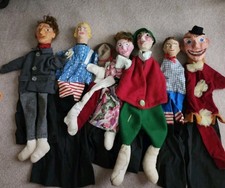 Ancien LOT DE MARIONNETTES CLOWN maison assorties anciennes