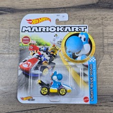 Hot Wheels MarioKart Wave 5 (2019) - Light-Blue Yoshi Standard Kart GBG35
