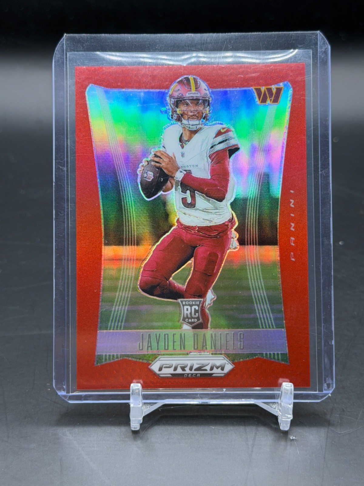 2024 Panini Prizm Deca Jayden Daniels /199 Red Prizm Rookie RC #295 PC