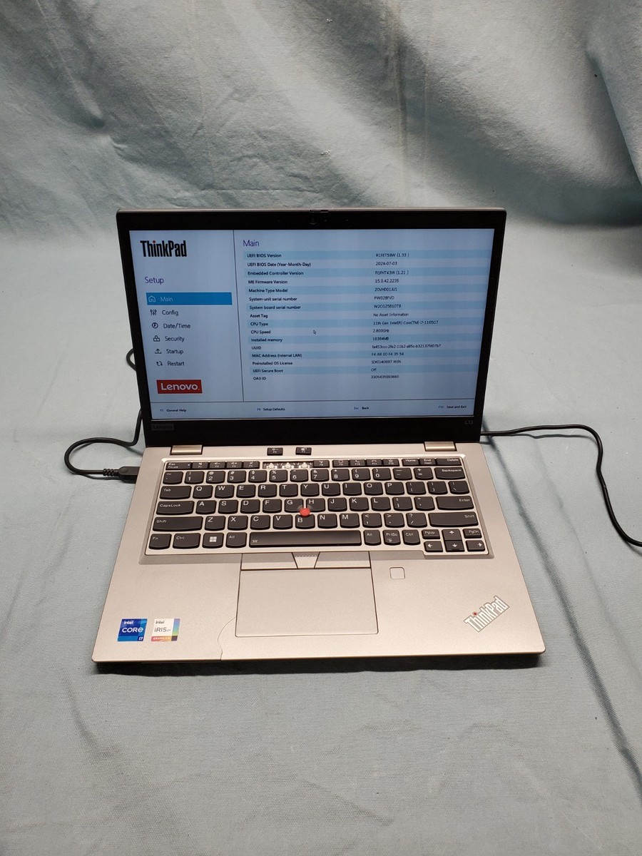 Lenovo ThinkPad L13 Gen 2 i7 1165G7 2.80GHz/ 16GB / 512GB SSD