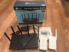 TP Link AXE5400 Tri Band WiFi 6E Router Archer AXE75 Gigabit  2 RE315 Extender
