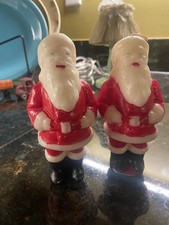 2 Vintage Tavern Santa Claus Wax Candles - Ch...
