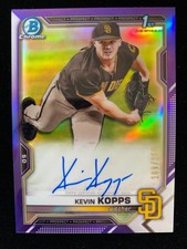 2021 Bowman Chrome KEVIN KOPPS 1st Rookie PURPLE REFRACTOR AUTO #/250 Padres RC