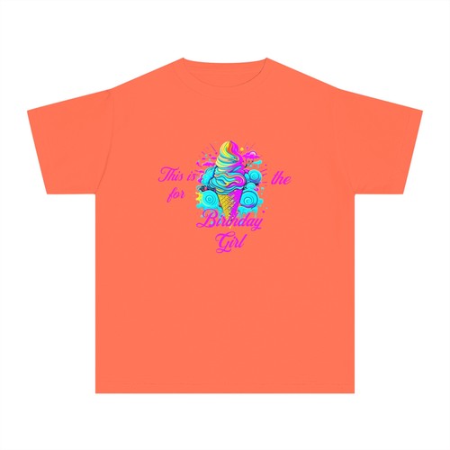 Colorful Birthday Girl Youth Tee – Fun Graphic Shirt for Kids' Party & Gifts - Picture 28 of 36