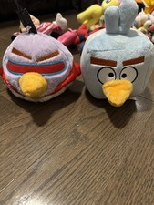 ANGRY BIRDS PLUSH Space Ice CUBE 5" Light Blue Square With Purple Space Bird