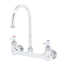 T S Brass B-0331-CR 8" Wall Mount Workboard Faucet w/ 6" Swing Gooseneck
