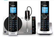 VTech DS6771-3 2 Handset Connect to Cell Answering System with Cordless Headset