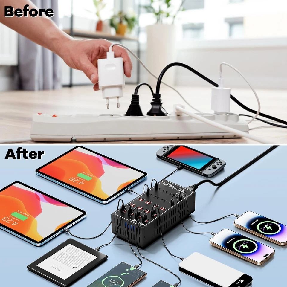 Charging Station for Multiple Devices, Vantacent89 Multiple Charger Station - Image 4 of 4