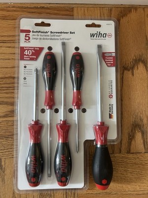 Wiha 30278 7 Piece SoftFinish Slotted and Phillips Screwdriver Set