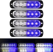 Led Strobe Lights 4 Pack Surface Mount 6 Led Blue White 18 Flash Led Strobe Lights 4 Pack Surface Mount 6 Led Blue White 18 Flash