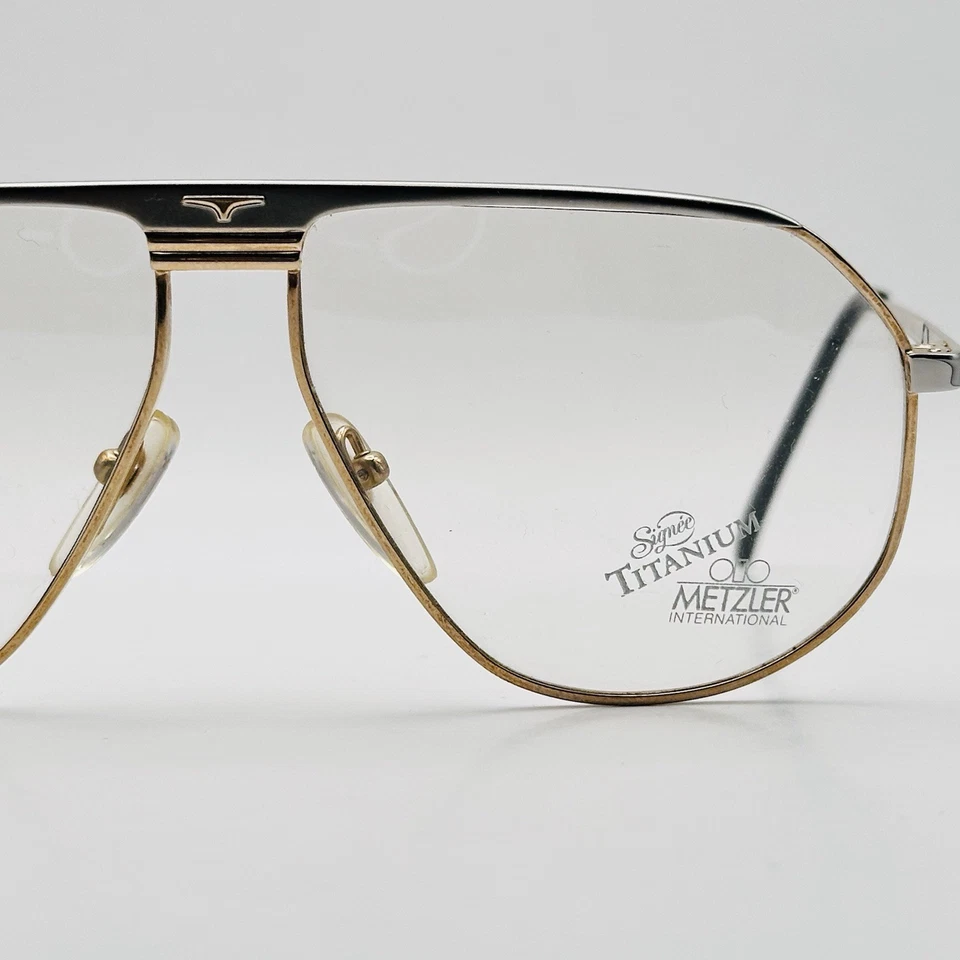 Gafas Metzler Hombres Damas Ovaladas Dorado Titanio Flyer 0790 Verdadero Vintage Años 80 Nuevo de Lote Antiguo Foto 2 de 4