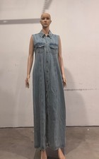 Sleeveless Button Down Denim Dress