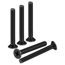 M4-0.7x35 Flat Head Machine Screws -25pcs -304 Stainless Steel -Black