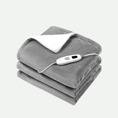 ETL Certified Heated Blanket, 4 Heat Levels, Auto-Off, Sherpa, Machine Washable