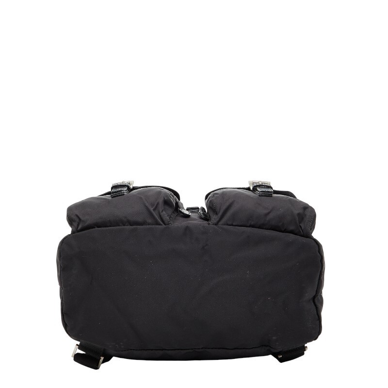 Prada Backpack Nylon Black Plate Women Used Authentic thumbnail 3
