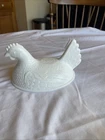 Vintage INDIANA GLASS Hen On Nest Milk Glass Top Half Only