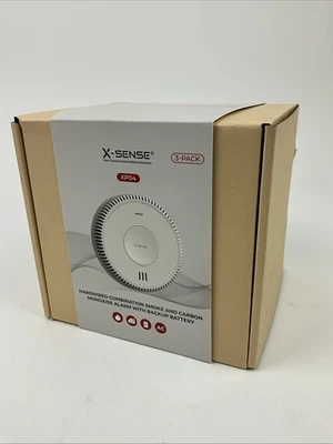 X-Sense XP04 AC Hardwired Combination Smoke and Carbon Monoxide Alarm 3-Pack