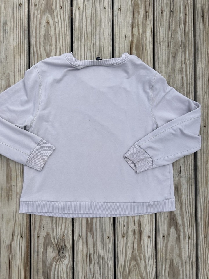 Banana Republic Pullover Womens Medium Purple Lavender Boxy Cozy Top ...
