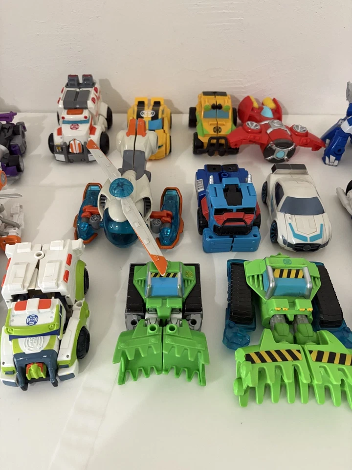 Lot 21 Playskool Heroes Transformers Rescue Bots Academy Construction Bot Rare - Image 3 of 4