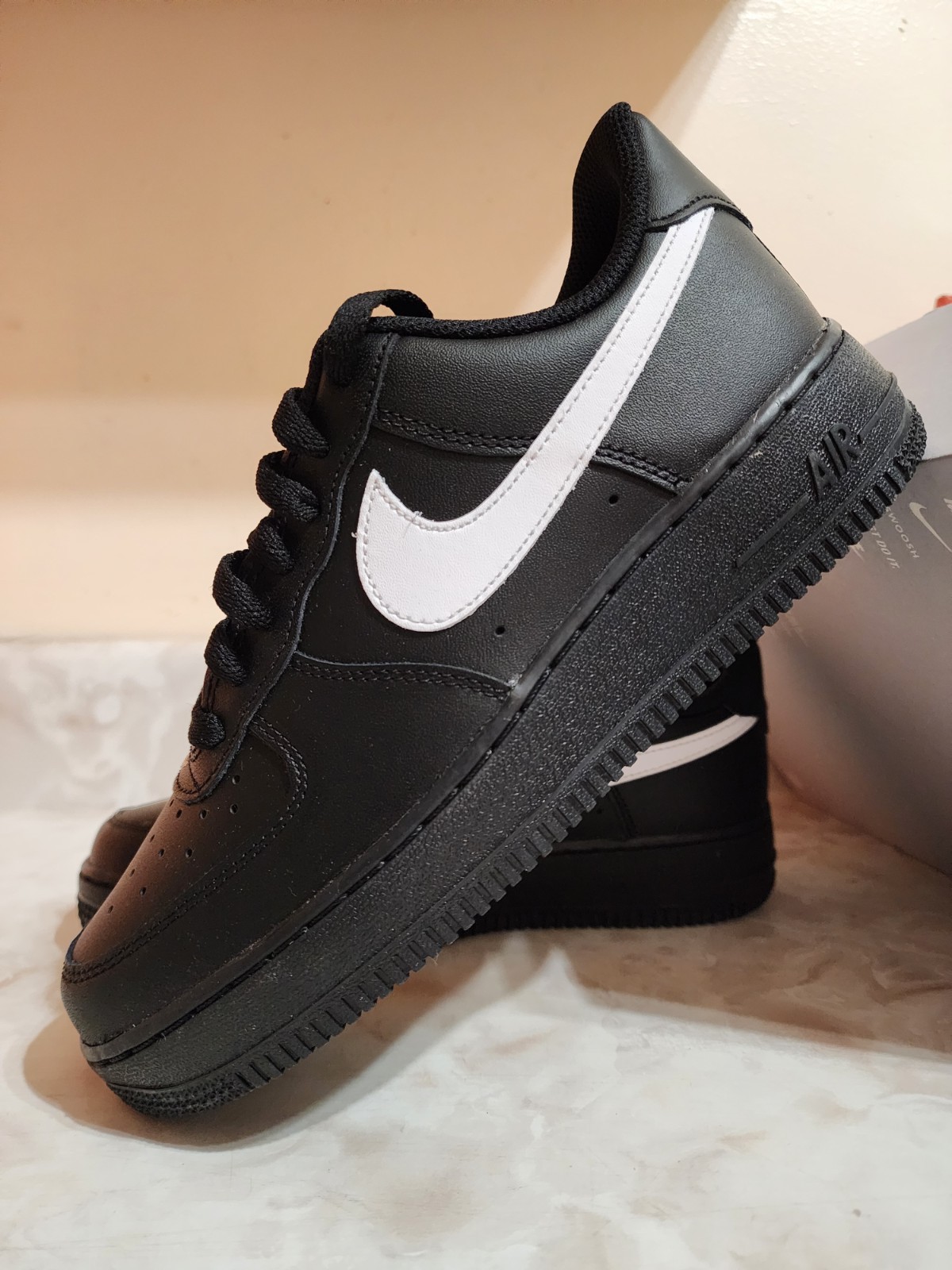 Men's Size 7 Nike Air Force 1 '07 "Black/White" FZ0627-010 Casual Sneakers 🔥🔥 thumbnail 2