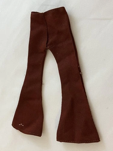Vintage Barbie Clone Brown Bell Bottom Pants Clothes 60s 70s Mod Retro Outfit