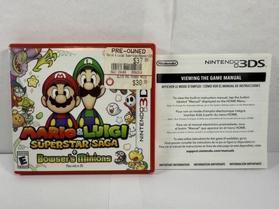 Mario & Luigi: Superstar Saga + Bowser's Minions Nintendo 3DS CASE & MANUAL ONLY