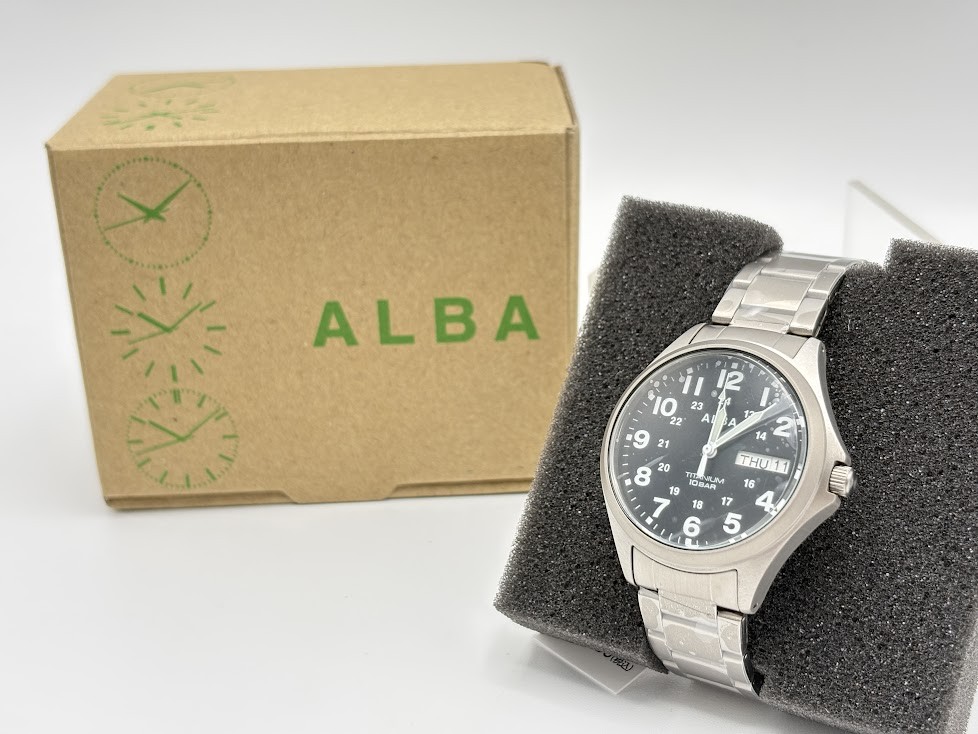 SEIKO Watch ALBA AQPJ402 Quartz Titanium Sporty Waterproof (10 ATM