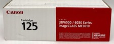 Canon Genuine 125 Black Toner Cartridge New Sealed Free Shipping