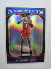 Jalen Johnson 2021-22 Prizm 75 Years of the NBA Silver Holo Rookie AA43