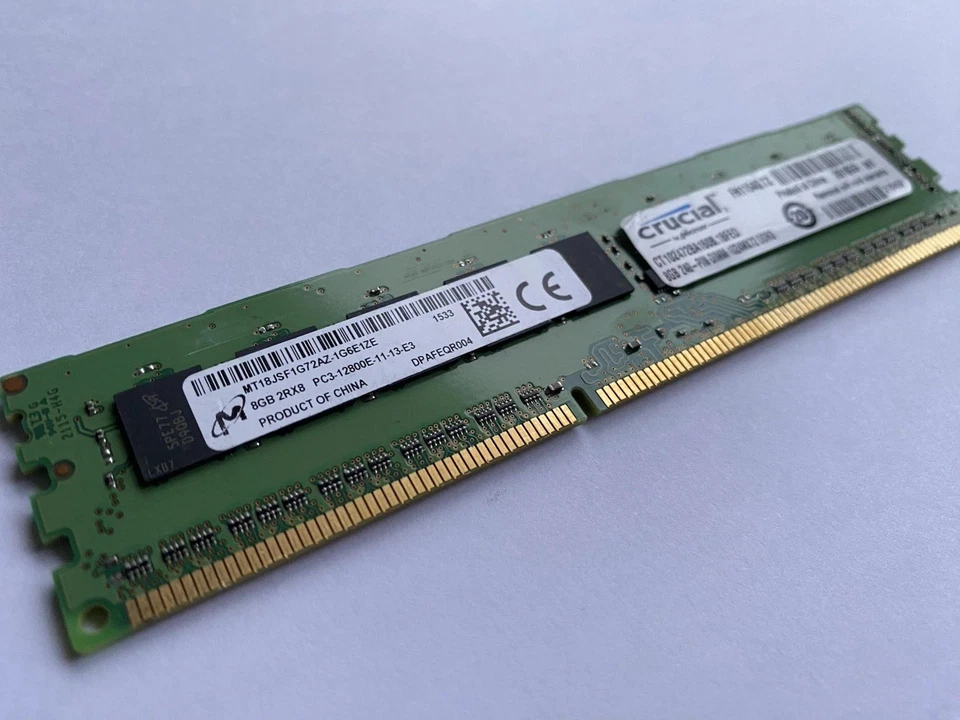 2 X 8GB   DDR3  PC3-12800  1600MHz  ECC Unbuffered UDIMM Workstation Microserver - Image 4 of 4