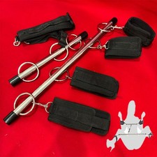 Bed Bondage Kit Wrist Ankle Cuffs Open Leg Bar Restraint Straps BDSM for Couples