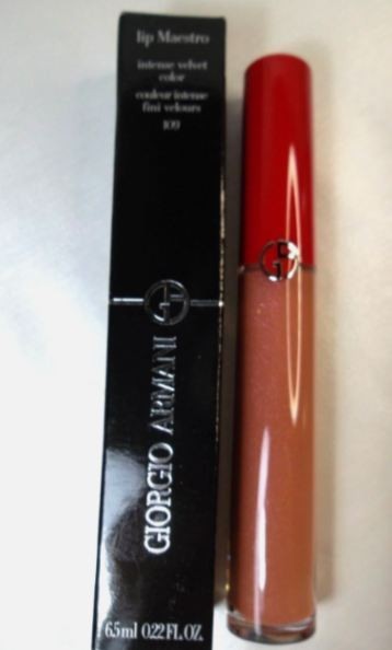 Giorgio Armani ~ Lip Maestro Intense Velvet Color ~ #109 Tan 0.22 oz NIB