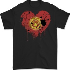 Camiseta Hombre Love Kyrgyzstan Bandera Día De Kyrgyzstan 100% Algodón Negro