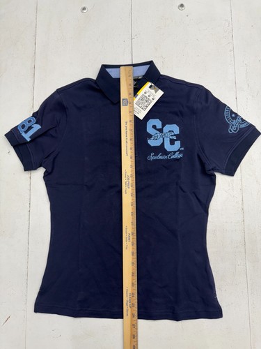 Collegiate Luxe Navy Blue Spelman College Short Sleeve Polo Shirt Womens Size XL - Picture 5 of 6