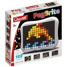 Quercetti: Peg Brite - Light-Up Image Toy, Create Mosaic Board Art, 120 Pegs...