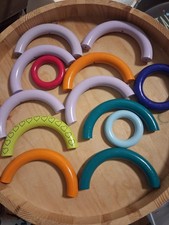 Schnullerketten Zubeh&ouml;r Basteln Holzperlen Set DIY &uuml;ber 100stk.