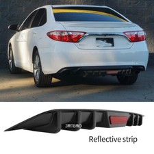 Rear Bumper Diffuser 6 Fins Splitter Spoiler Matte Black For Toyota Camry Se Xse Rear Bumper Diffuser 6 Fins Splitter Spoiler Matte Black For Toyota Camry Se Xse