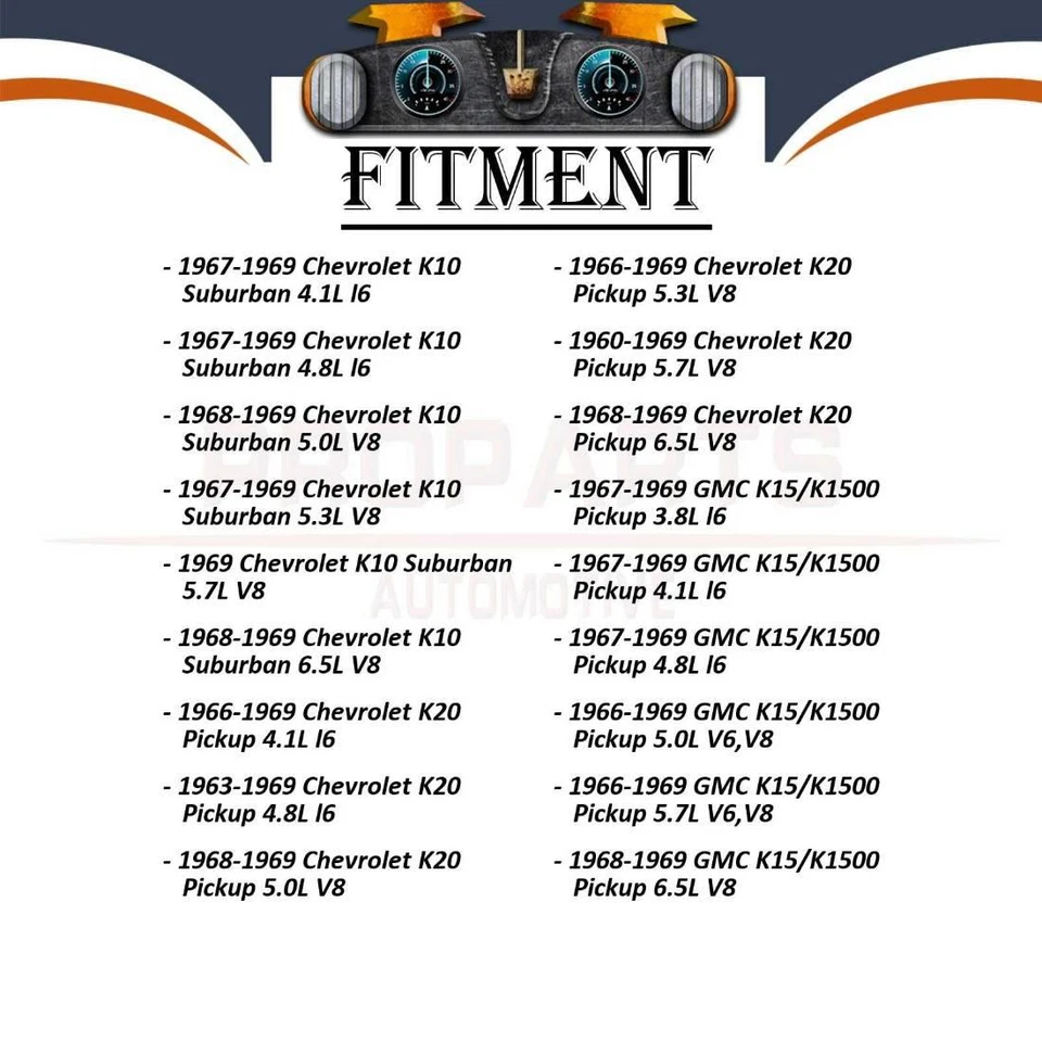 2x Hydraulic Brake Hose Front Kit For 1967 1968 1969 GMC K15/K1500 Suburban 5.7L - Image 4 of 4